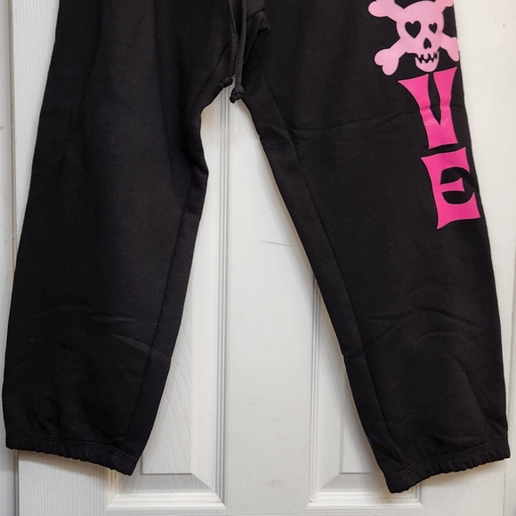 NWT Black "Love" Sweatpants - Picture 2 of 7
